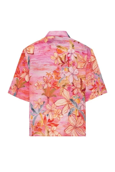 Short Sleeved Patterned Shirt - 8