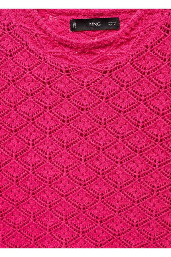 Short-sleeved perforated sweater - 6
