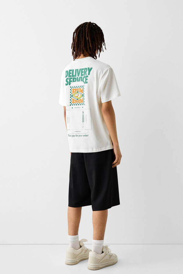 Short-sleeved printed square-cut t-shirt - 3