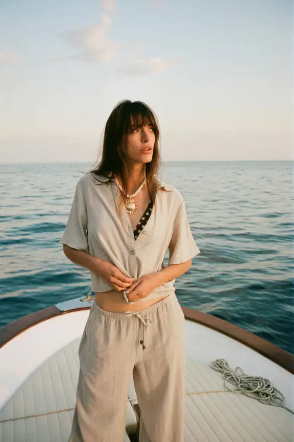 SHORT-SLEEVED SHIRT-Sand - 3