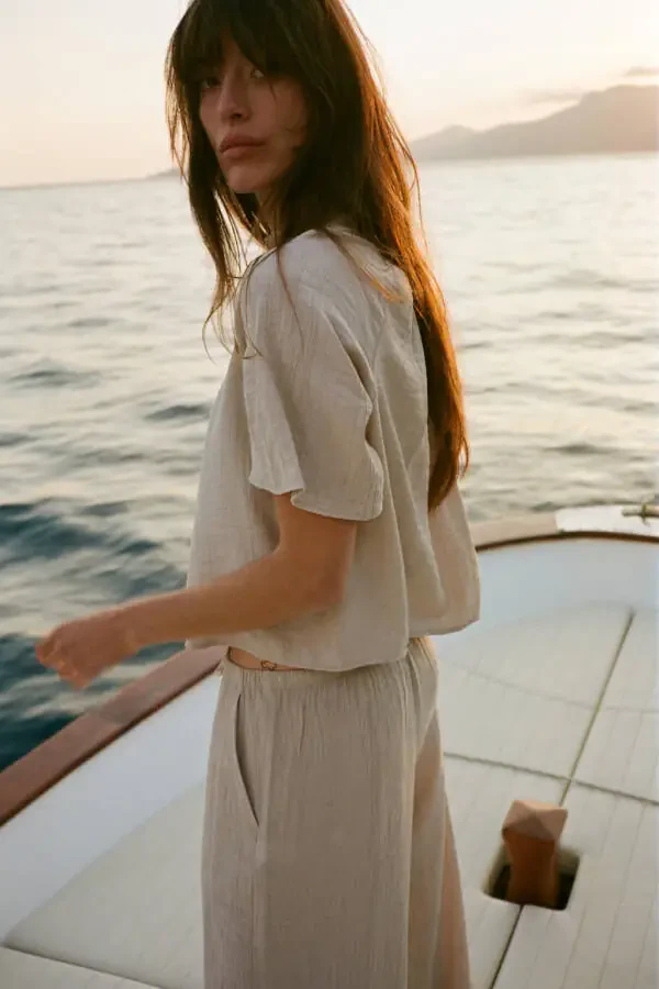 SHORT-SLEEVED SHIRT-Sand - 4