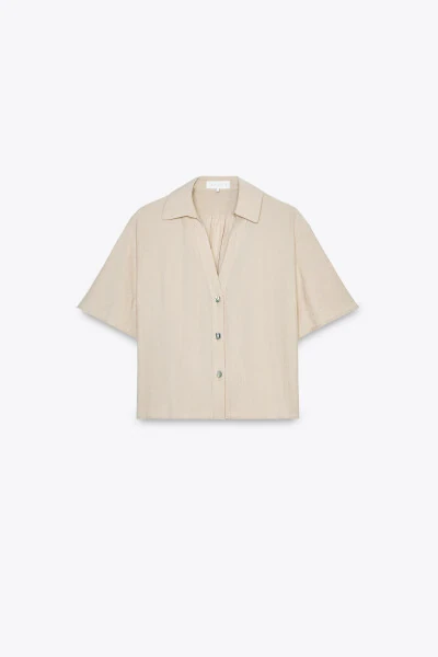 SHORT-SLEEVED SHIRT-Sand - 5