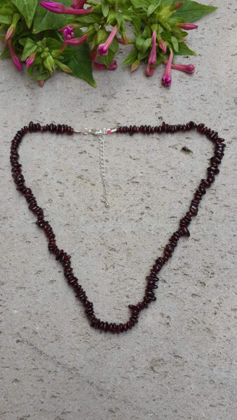 Short Sport Necklace with Natural Ruby Stone - 2