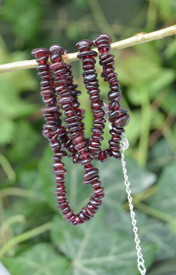 Short Sport Necklace with Natural Ruby Stone - 3