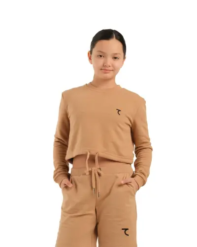 Short Sweatshirt - БЕЖЕВЫЙ - 1