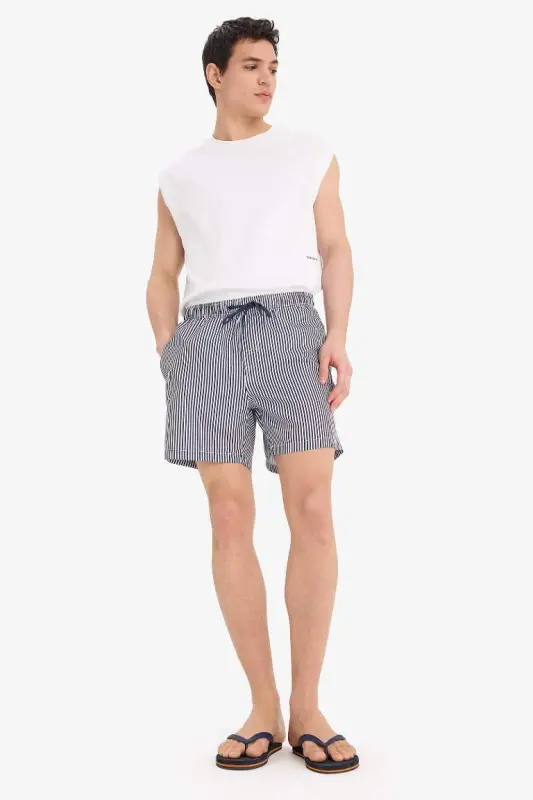 Short Swim Shorts - Navy - DEFACTO