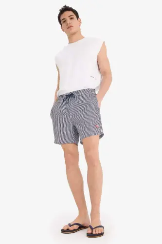 Short Swim Shorts - Navy - DEFACTO (1)