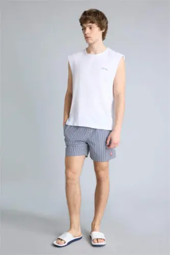 Short Swim Shorts - Navy - 1