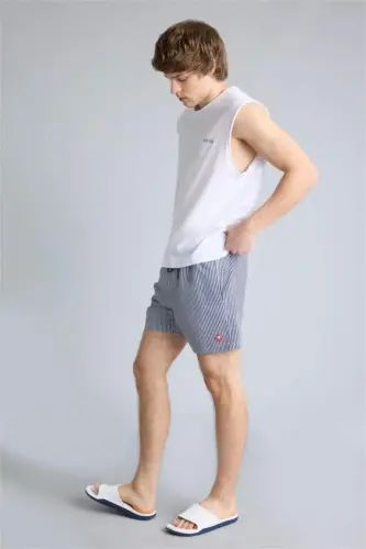 Short Swim Shorts - Navy - DEFACTO (1)