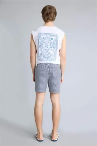 Short Swim Shorts - Navy - 5