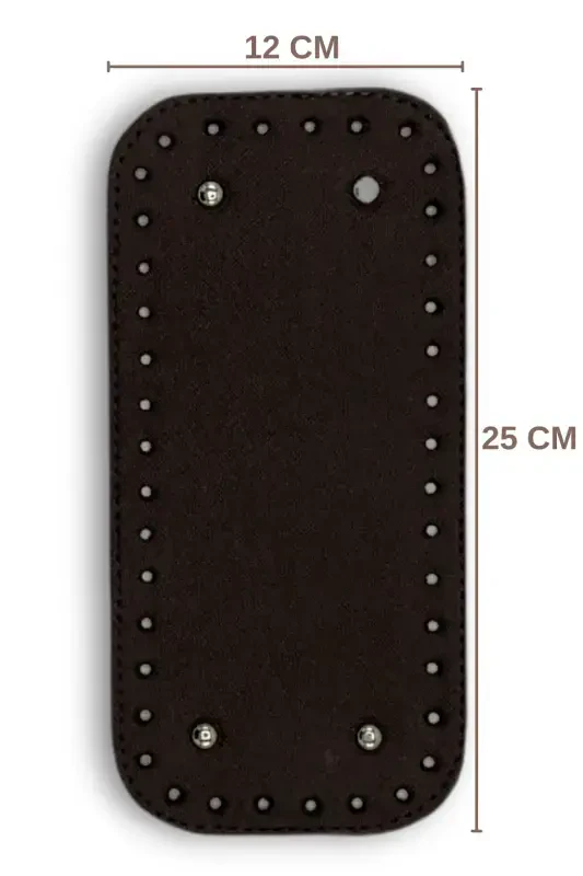 Short Tote Bag Bottom Faux Leather 12cmx25cm - 1