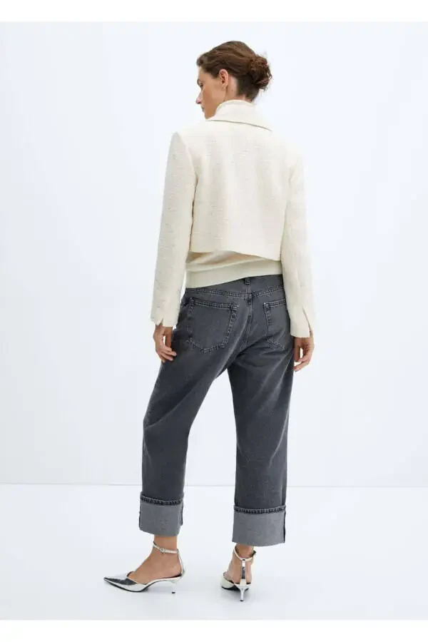 Short Tweed Jacket with Pockets - 4