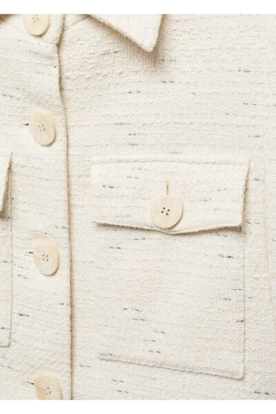 Short Tweed Jacket with Pockets - 6