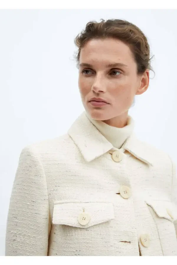 Short Tweed Jacket with Pockets - 8