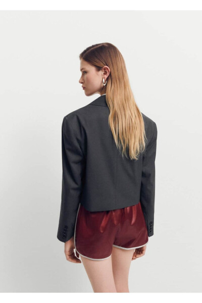 Short wool blazer jacket - 4