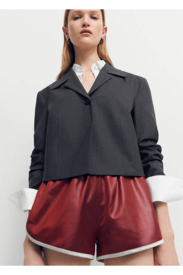 Short wool blazer jacket - 7