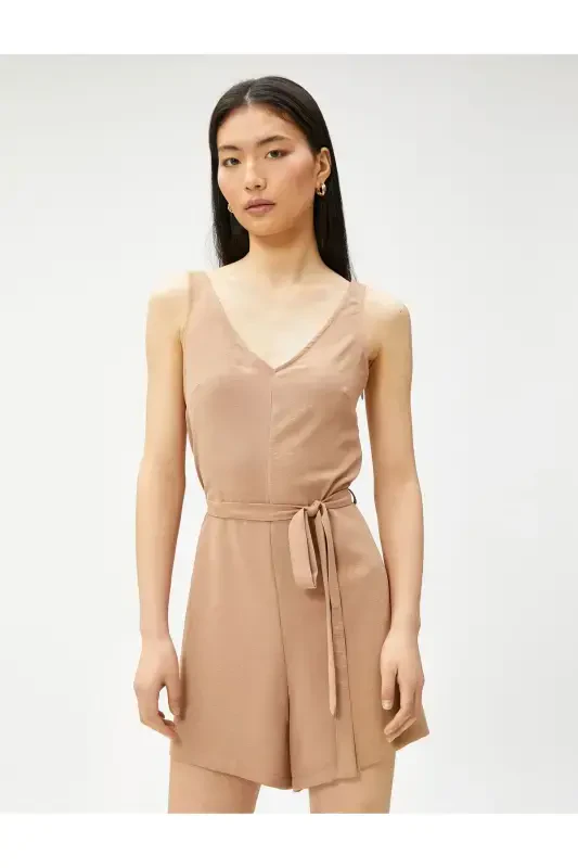 Shortli Tulum V Yoqa Kolsuz Kushakli - 2