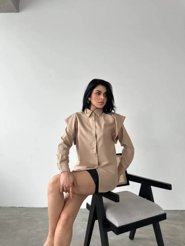 Shoulder Design Detailed Shirt - 1