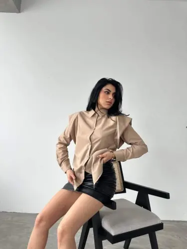 Shoulder Design Detailed Shirt - BÜYÜKBEDENIZ (1)