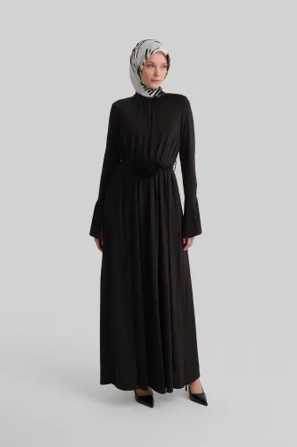 Shoulder Padded Elegance Dress 24y9823 Black - ARMINE (1)