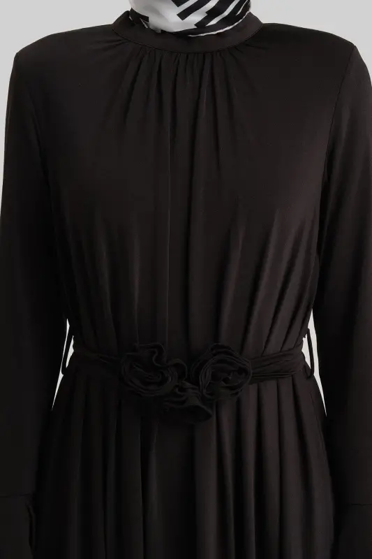 Shoulder Padded Elegance Dress 24y9823 Black - 4