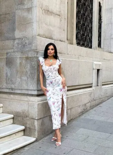 SHOULDER RUFFLE DRESS - BÜYÜKBEDENIZ (1)