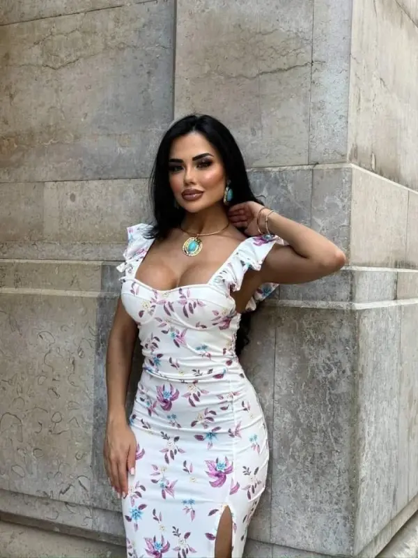 SHOULDER RUFFLE DRESS - 3