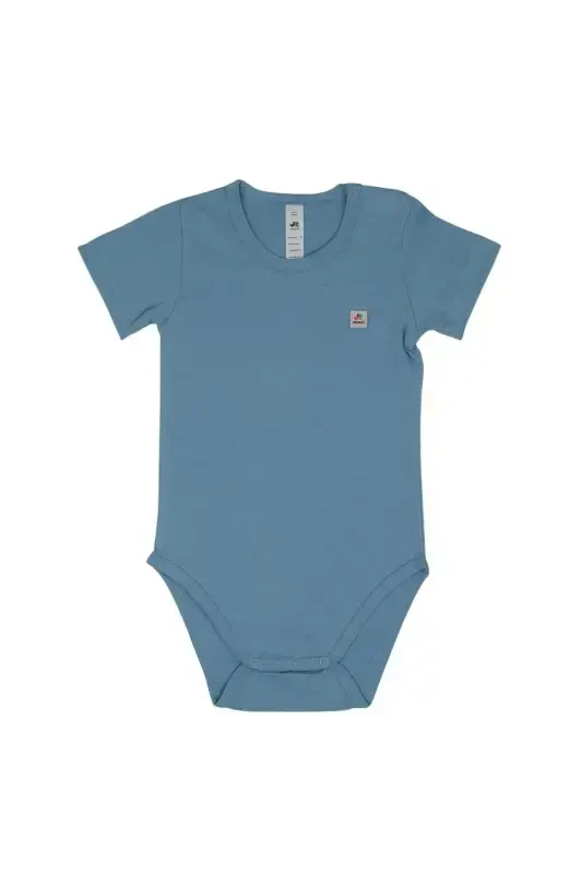 Shoulder Snap Short Sleeve Basic Bodysuit - 1