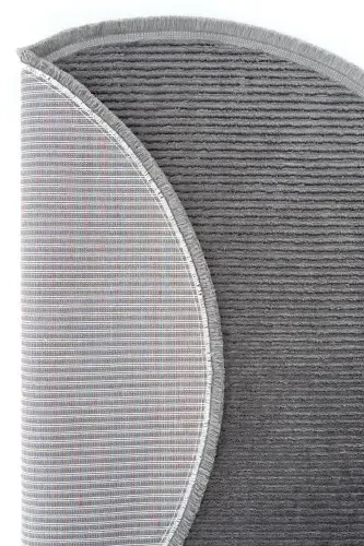 Showcase 3604 Anthracite Soft Carpet Rug Living Room Kitchen Hallway Cut Runner Round Machine Carpet-Anthracite - 5