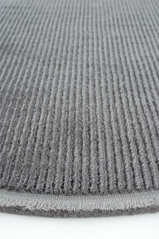 Showcase 3604 Anthracite Soft Carpet Rug Living Room Kitchen Hallway Cut Runner Round Machine Carpet-Anthracite - 6