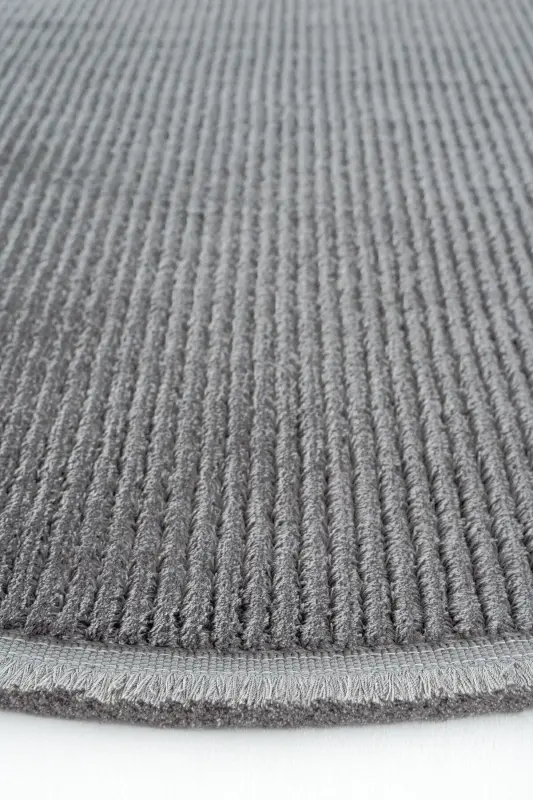Showcase 3604 Anthracite Soft Carpet Rug Living Room Kitchen Hallway Cut Runner Round Machine Carpet-Anthracite - 6