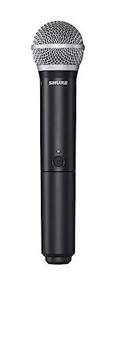 Shure BLX24/PG58 Wireless Microphone System - 14-Hour Battery Life, 300 ft Range, UHF | Includes PG58 Handheld Vocal Mic, Single Channel Receiver | H10 Band (BLX24/PG58-H10) - 4