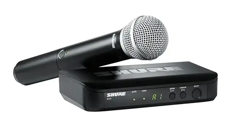 Shure BLX24/PG58 Wireless Microphone System H9 Band - 14-Hour Battery Life, 300 ft Range, UHF | Includes PG58 Handheld Vocal Mic, Single Channel Receiver, Black - 5