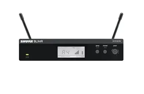 Shure BLX24R/SM58 Wireless Microphone System - 14-Hour Battery Life, 300 ft Range, UHF | SM58 Handheld Vocal Mic, Single Channel Rack Mount Receiver | H10 Band (BLX24R/SM58-H10) - 4
