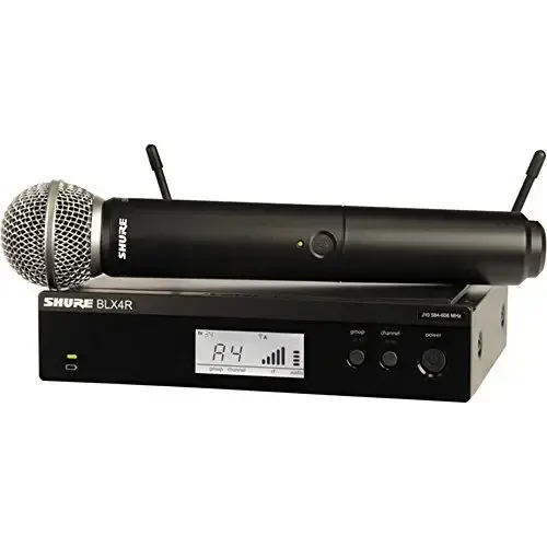 Shure BLX24R/SM58 UHF simsiz mikrofon tizimi - Cherkov, Karaoke, Vokal uchun ideal - 14 soatlik batareya quvvati, 300 fut masofa | SM58 qo'lda vokal mikrofon, bir kanalli tokchaga o'rnatish qabul qilgichi | H8 diapazoni - SHURE