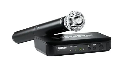 Shure BLX24/SM58 Wireless Microphone System - 14-Hour Battery Life, 300 ft Range, UHF | Includes SM58 Handheld Vocal Mic, Single Channel Receiver | H11 Band (BLX24/SM58-H11) - 2