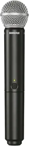Shure BLX2/SM58 Handheld Transmitter with SM58 Vocal Mic Capsule - for use with BLX Wireless Microphone Systems, Receiver Sold Separately | H9 Band (BLX2/SM58=-H9) - SHURE