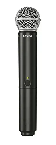 Shure BLX2/SM58 Handheld Wireless Transmitter with SM58 Vocal Mic Capsule - for use with BLX Wireless Microphone Systems (Receiver Sold Separately) | H8 Band - 1