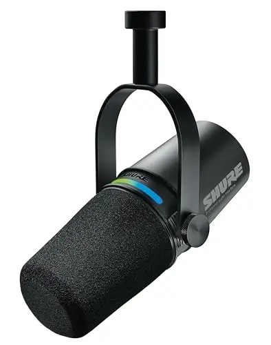 Shure MV7i Smart Microphone – USB-C & XLR Mic for Podcasting, Music & Streaming with Built-in Audio Interface, Auto Level Mode, Advanced DSP, All-Metal Design, Black - 1
