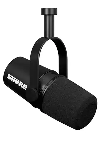 Shure MV7X Microphone - XLR Only Pro Quality Dynamic Mic for Podcasting & Vocal Recording, Voice-Isolating Technology, All Metal Construction, Mic Stand Compatible, Optimized Frequency - Black - 5