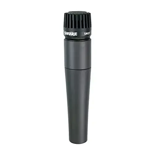 Shure SM57 Pro XLR Dynamic Microphone - Professional Studio & Live Performance Cardioid Mic for Instruments, Recording for Drums, Percussion, & Instrument Amplifier Miking (SM57-LC) 