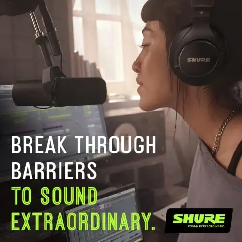 Shure SM7B Vocal Dynamic Microphone – XLR Studio Mic for Podcasting, Recording, Broadcasting, Streaming & Gaming – Smooth, Warm Sound, Rugged Build, Detachable Windscreen, Wide Frequency Range, Black - 3