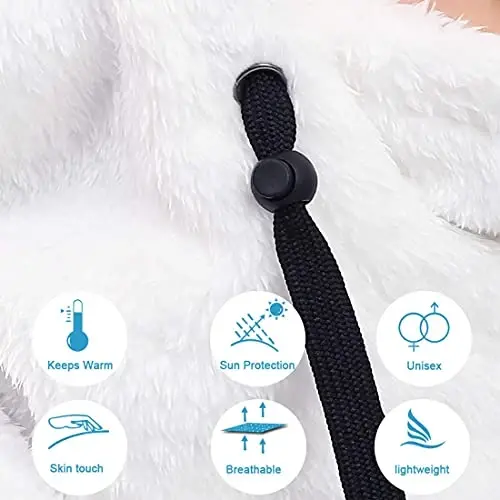 Shy Velvet Balaclava Shamolga chidamli Qishki Yuz Maskasi, Erkaklar va Ayollar uchun Fleece Ski Maskasi, Issiq Yuzni Qoplagan Shlyapa Shapka Sharf - 6