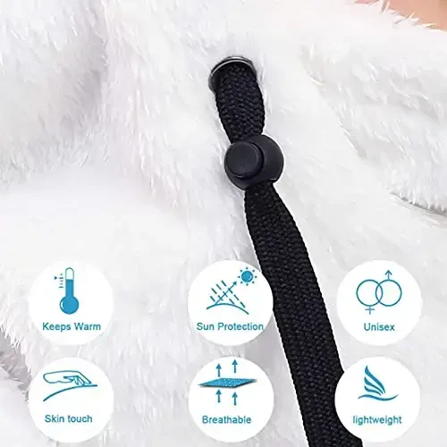 Shy Velvet Balaclava Shamolga chidamli Qishki Yuz Maskasi, Erkaklar va Ayollar uchun Fleece Ski Maskasi, Issiq Yuzni Qoplagan Shlyapa Shapka Sharf - 6