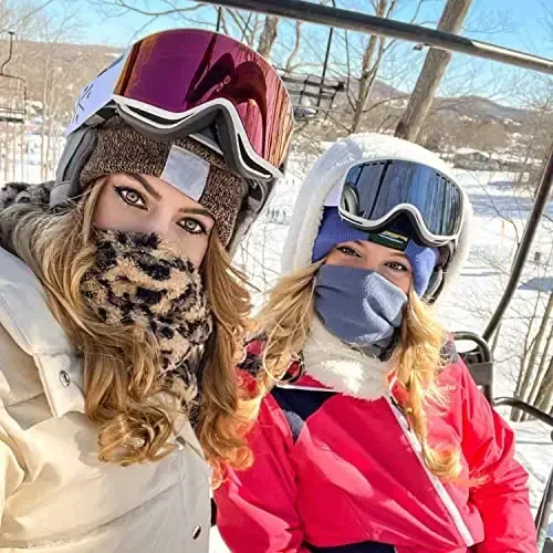 Shy Velvet Balaclava Shamolga chidamli Qishki Yuz Maskasi, Erkaklar va Ayollar uchun Fleece Ski Maskasi, Issiq Yuzni Yopuvchi Shlyapa Qalpog'i Sharf - 4