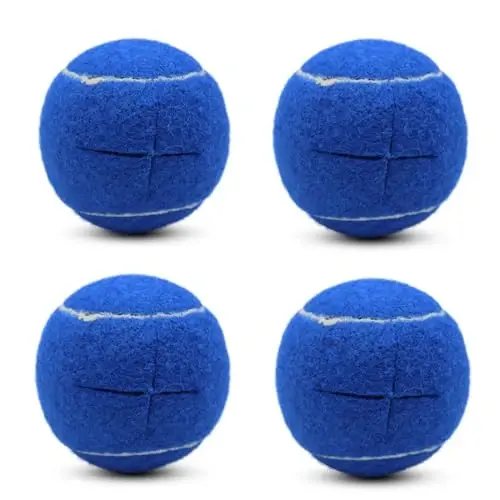 SHYUJAJIE 4 PCS Precut Walker Tennis Balls for Furniture Legs and Floor Protection, Heavy Duty Long Lasting Felt Pad Glide Coverings for Chair - 1