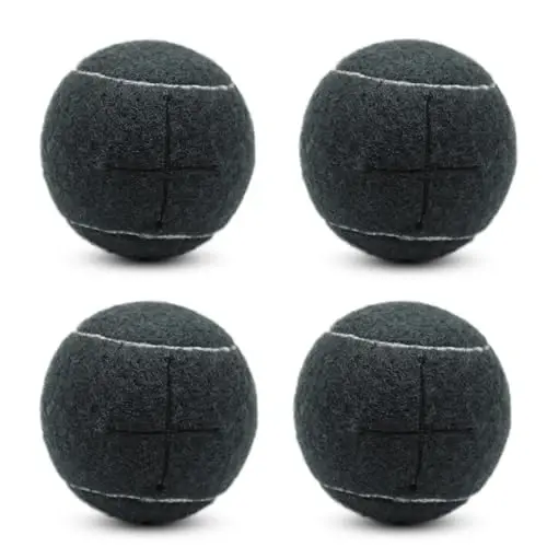 SHYUJAJIE 4 PCS Precut Walker Tennis Balls for Furniture Legs and Floor Protection, Heavy Duty Long Lasting Felt Pad Glide Coverings for Chair - 1
