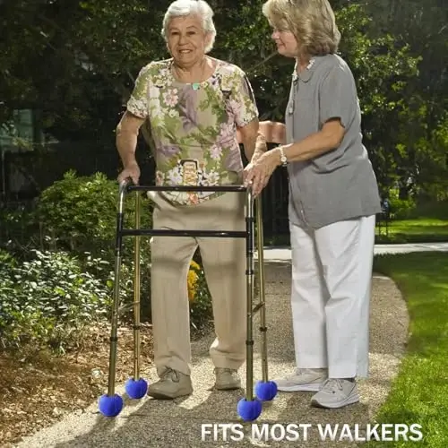 SHYUJAJIE 4 PCS Precut Walker Tennis Balls for Furniture Legs and Floor Protection, Heavy Duty Long Lasting Felt Pad Glide Coverings for Chair - 5