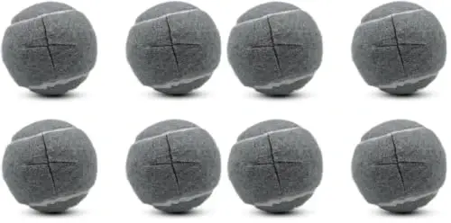 SHYUJAJIE 4 PCS Precut Walker Tennis Balls for Furniture Legs and Floor Protection, Heavy Duty Long Lasting Felt Pad Glide Coverings for Chair (Grey) (Pack of 2) - 1