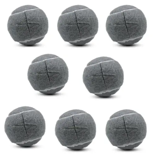 SHYUJAJIE 8 PCS Precut Walker Tennis Balls for Furniture Legs and Floor Protection, Heavy Duty Long Lasting Felt Pad Glide Coverings for Chair (Grey) - 1